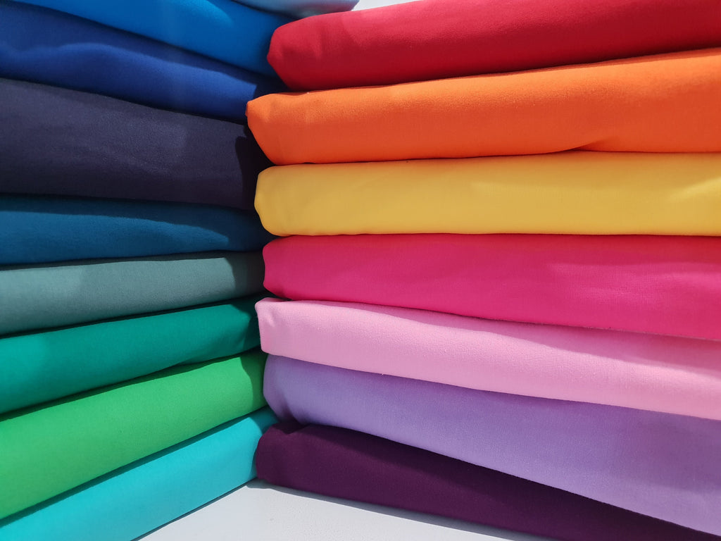 Cotton Lycra Solid Colours by Rubyjam Fabric