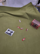 Khaki - solid cotton lycra - 185cm wide - 220gsm