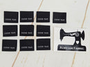 "Custom Made" Black Clothing Labels - Pack of 10