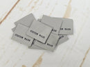 "Custom Made" Grey Clothing Labels - Pack of 10