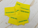 "Aussie Made" Green/Gold Clothing Labels - Pack of 10