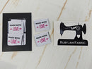 "Made With Love" (Pink Arrow) Woven Clothing Labels - Pack of 10