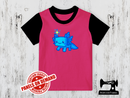 Axolotl Gamer Blue - FUCHSIA - Panels On Demand