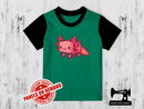 Axolotl Gamer Pink - GREEN - Panels On Demand