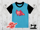 Axolotl Gamer Pink - LIGHT BLUE - Panels On Demand