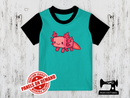 Axolotl Gamer Pink - MINT GREEN - Panels On Demand