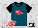 Axolotl Gamer Pink - TEAL BLUE - Panels On Demand