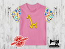 Balloon Animal Giraffe - LIGHT PINK - Panels On Demand