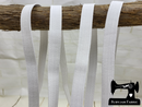 100M Knitted Polyester Elastic WHITE (12mm wide)
