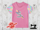 Number 5 Unicorn - LIGHT PINK - Panels On Demand