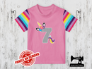 Number 7 Unicorn - LIGHT PINK - Panels On Demand