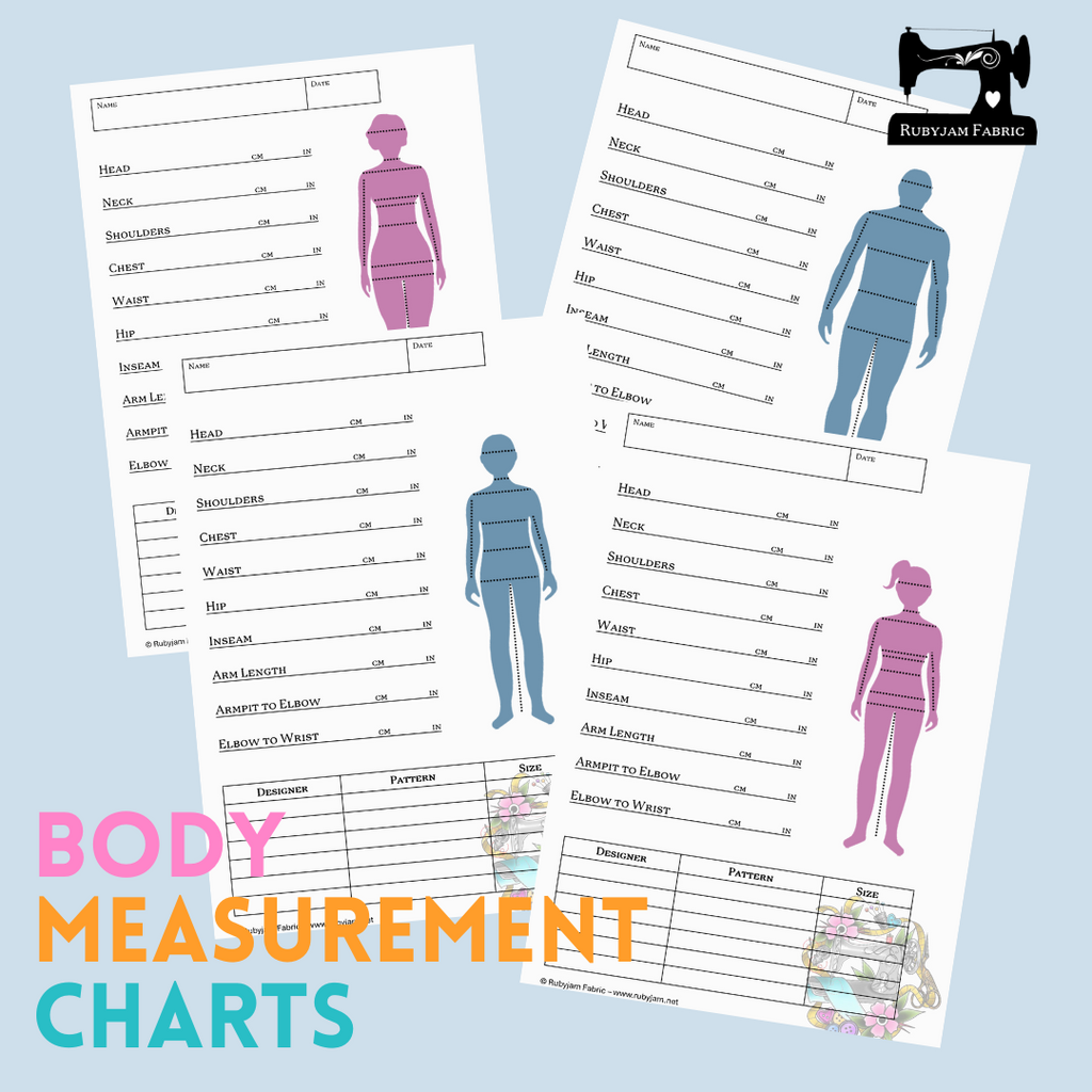 rubyjam-fabric-body-measurement-chart-girls for Free Printable Body Measurement Chart Female Rubyjam Fabric - Body Measurement Chart - Girls for Free Printable Body Measurement Chart Female