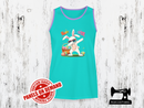Dabbing Easter Bunny - Happy Easter - MINT GREEN - Panels On Demand
