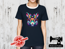 Rainbow Bunny Head - NAVY BLUE - Panels On Demand