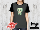 Chibi Creep Love Heart - CHARCOAL GREY - Panels On Demand