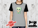 Chibi Creep Love Heart - HEATHER GREY - Panels On Demand