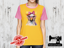 Chicken Pink Bow Glasses - YELLOW - Panels On Demand