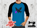 End Dragon Purple Flames - TURQUOISE - Panels On Demand