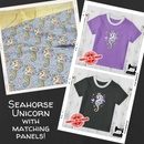 Seahorse Unicorn - LIGHT PURPLE - Panels On Demand