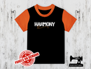 Harmony Heart (white text) - BLACK - Panels On Demand