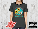 Just a Girl Who Loves Sunflowers - CHARCOAL GREY - Panels On Demand