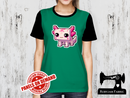 Pink Axolotl Block Game - GREEN - Panels On Demand