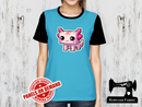 Pink Axolotl Block Game - LIGHT BLUE - Panels On Demand