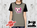 Pink Axolotl Block Game - LIGHT GREY - Panels On Demand