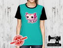Pink Axolotl Block Game - MINT GREEN - Panels On Demand
