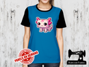 Pink Axolotl Block Game - TURQUOISE - Panels On Demand