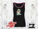 Rainbow Easter Bunny Egg Hunter - BLACK - Panels On Demand