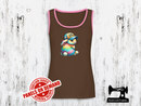 Rainbow Easter Bunny Egg Hunter - BROWN - Panels On Demand