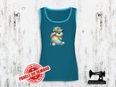 Rainbow Easter Bunny Egg Hunter - TEAL BLUE - Panels On Demand