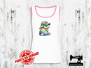 Rainbow Easter Bunny Egg Hunter - WHITE - Panels On Demand