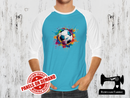 Soccer Ball Rainbow - LIGHT BLUE - Panels On Demand