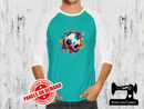 Soccer Ball Rainbow - MINT GREEN - Panels On Demand