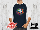 Soccer Ball Rainbow - NAVY BLUE - Panels On Demand