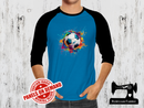 Soccer Ball Rainbow - TURQUOISE - Panels On Demand