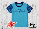 Soccer Ball Heartbeat - LIGHT BLUE - Panels On Demand