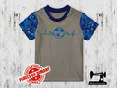 Soccer Ball Heartbeat - LIGHT GREY - Panels On Demand