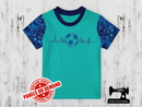 Soccer Ball Heartbeat - MINT GREEN - Panels On Demand