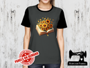 Sunflowers with Book - CHARCOAL GREY - Panels On Demand
