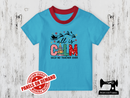 All is Calm Said No Teacher Ever Christmas - LIGHT BLUE - Panels On Demand