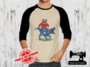 Pug Riding Dinosaur - SAND BEIGE - Panels On Demand