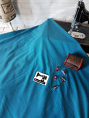 Teal Blue - solid cotton lycra - 185cm wide - 220gsm