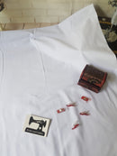 White - solid cotton lycra - 185cm wide - 220gsm