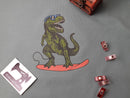 Surfing Dinosaur - SAGE GREEN - Panels On Demand