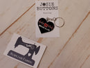 Sewing is Life - Enamel Keyring - by Josie Buttons