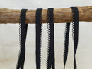 1M BLACK Picot Elastic (Approx 10mm wide)
