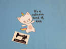 Caticorn Kind of Day - LIGHT BLUE - Panels On Demand